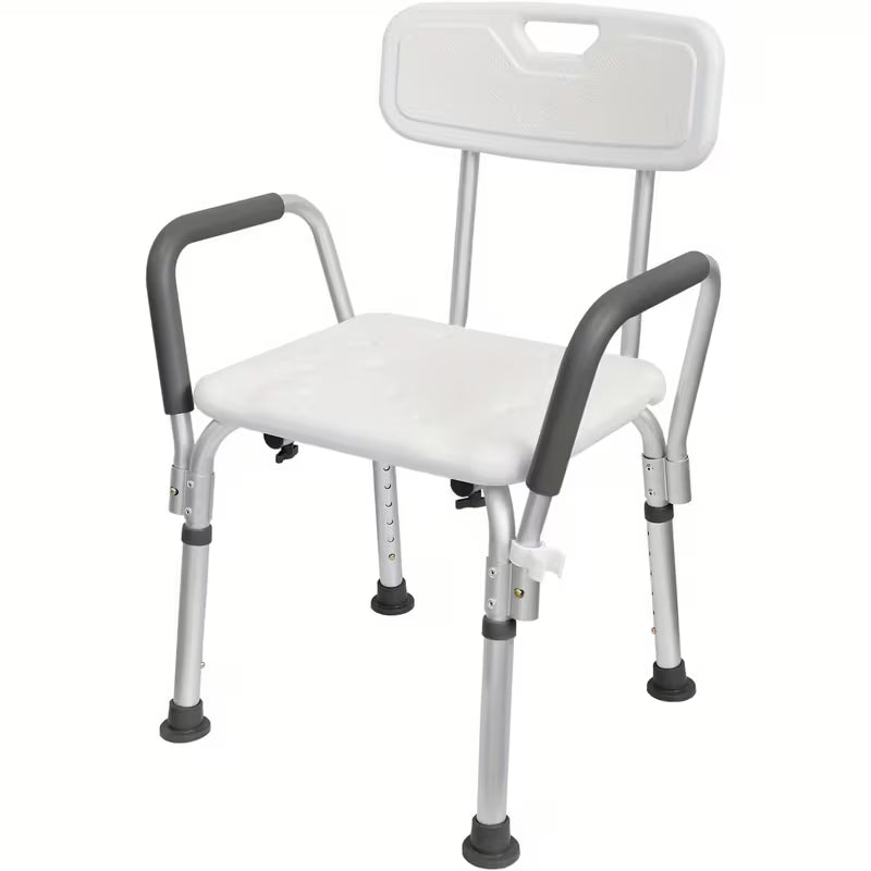 Shower Chair with Contoured Seat and Aluminum Legs