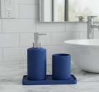 Bathroom Set with Soap Dispenser and Storage Container