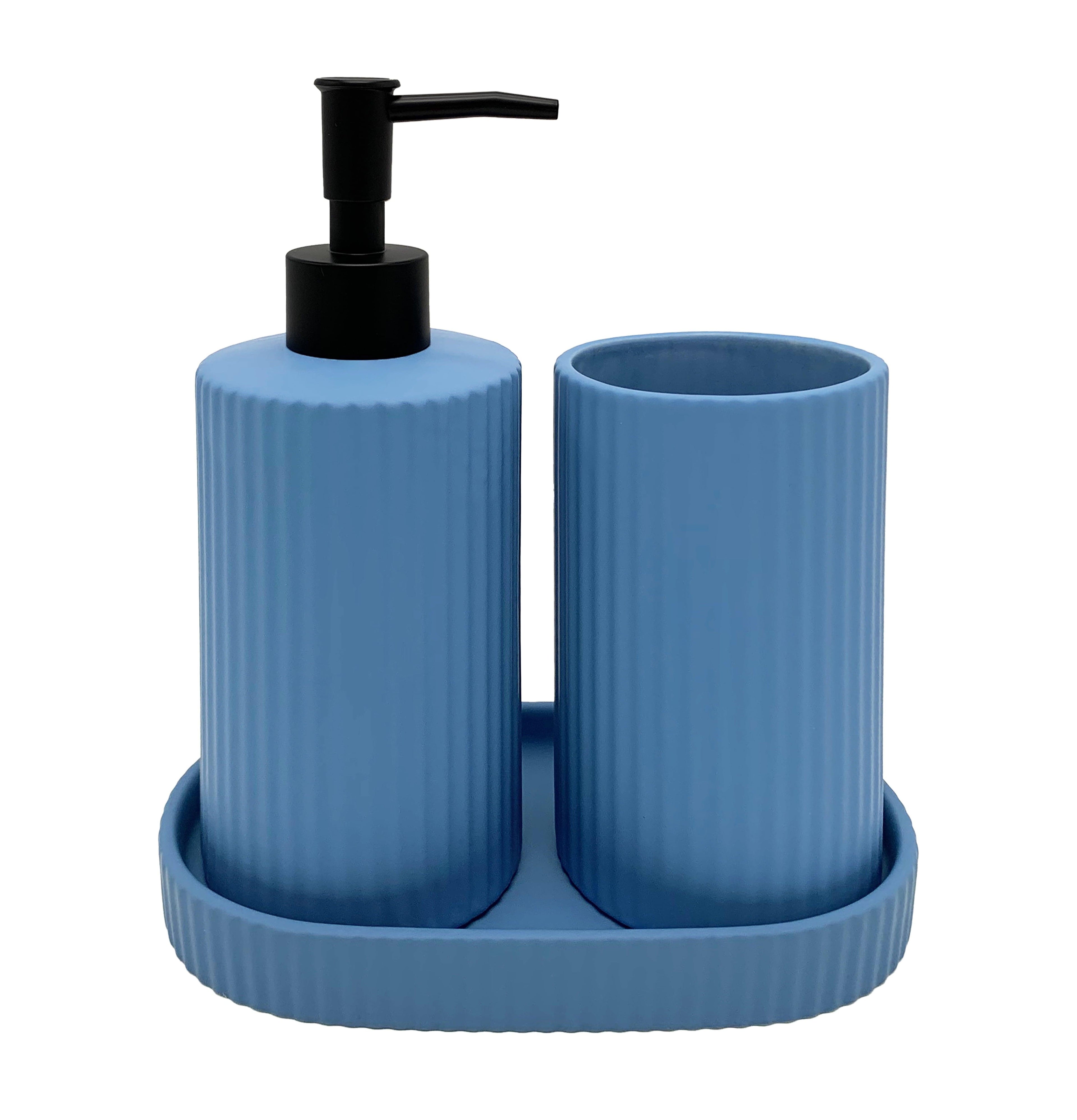 Bathroom Set with Soap Dispenser and Storage Container